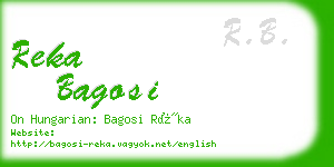 reka bagosi business card
